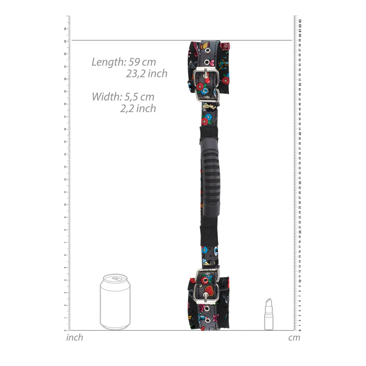 Costrizione bondage Printed Handle – nera | Ouch!
