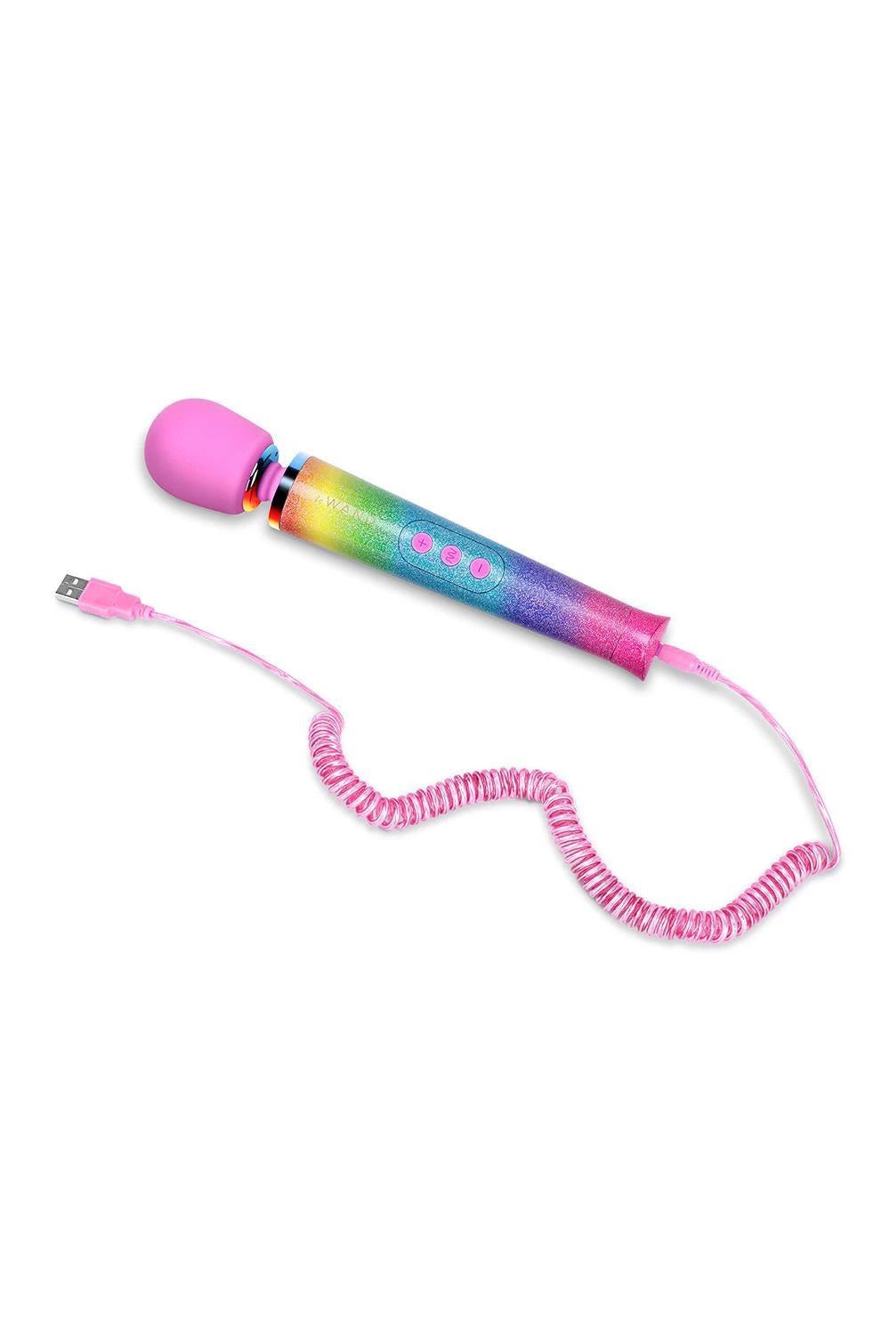 Massajador wand All That Glimmers 6 funções – recarregável, rosa