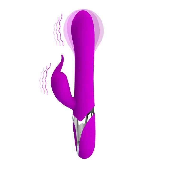 Rabbit-Vibrator Neil 12 Funktionen – wiederaufladbar, aufblasbar, lila | Pretty Love