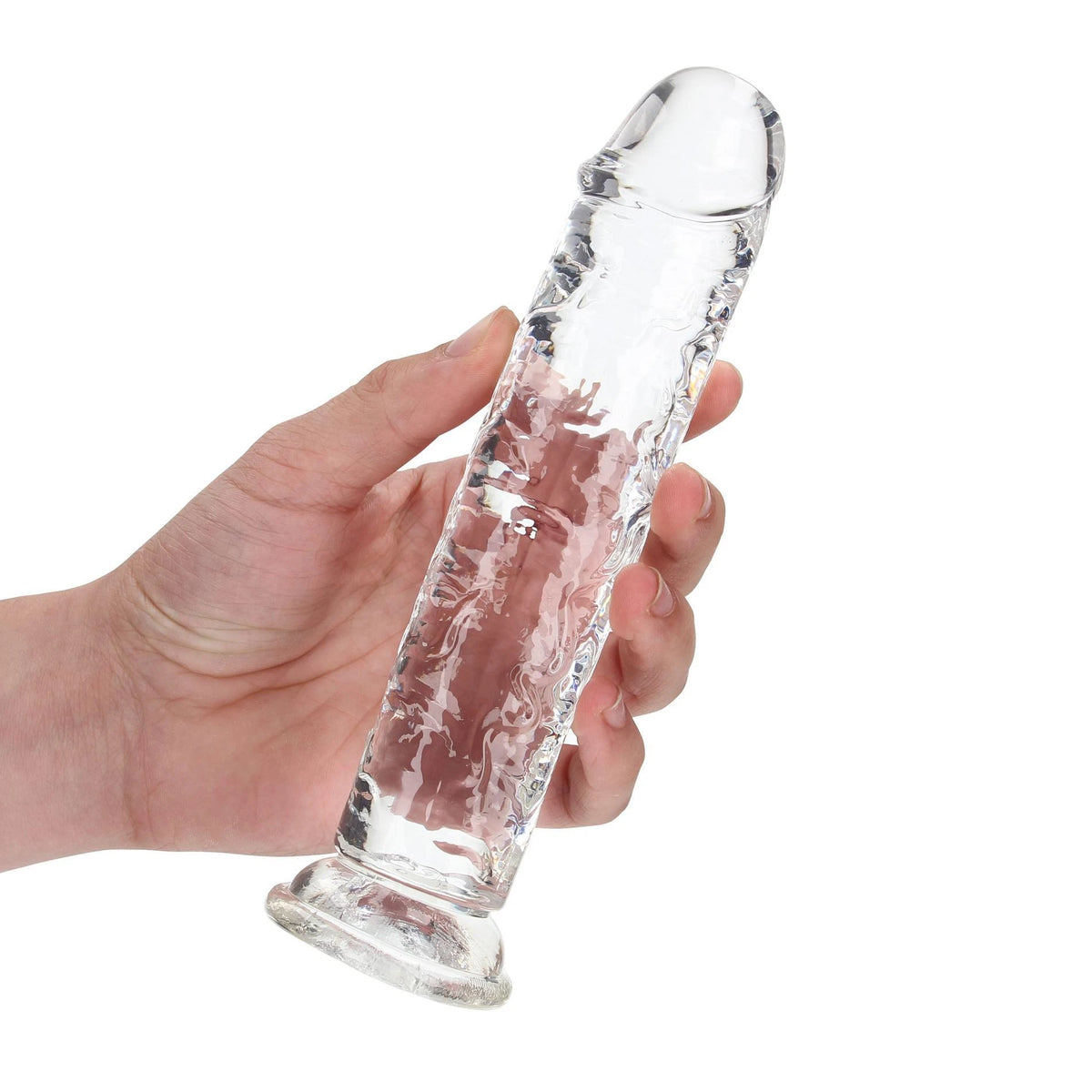 Dildo realistico Straight – con ventosa, trasparente 5.5 cm | RealRock