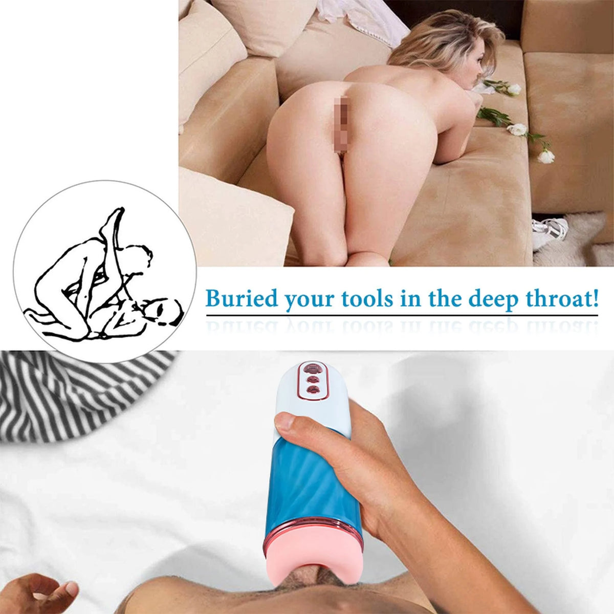 Masturbatore Sucking 7 funzioni – ricaricabile, vibrante, nude | Favorites