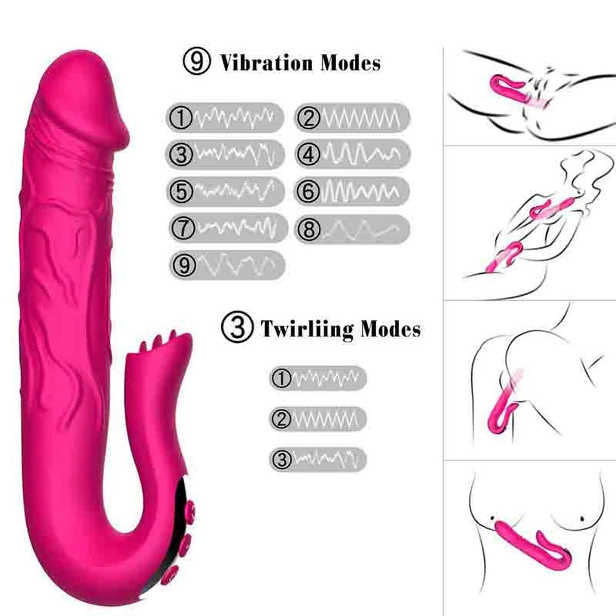 Dildo 23 cm – ricaricabile, vibrante | Favorites