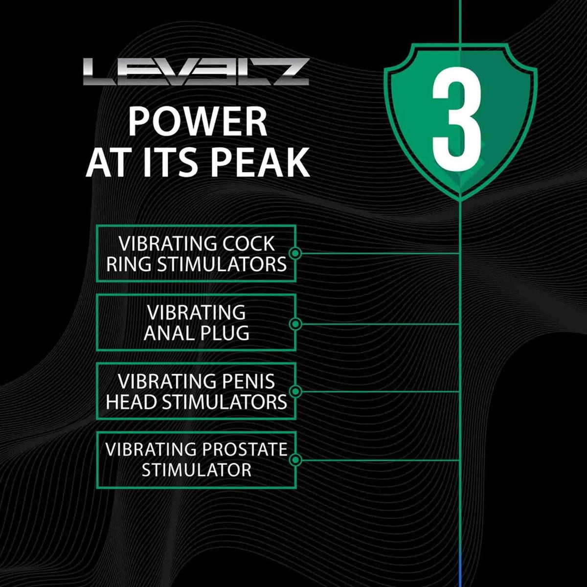 Plug anal Tri Bulb – vibratório, recarregável, preto | Levelz