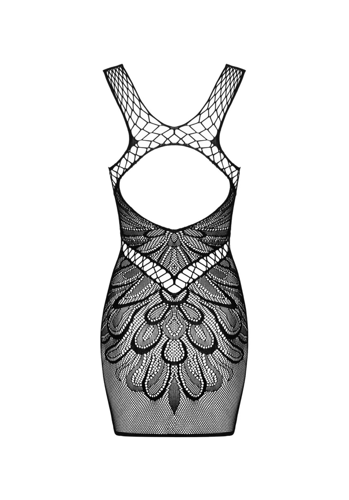 Vestido – de malla, con aberturas, negro | Obsessive