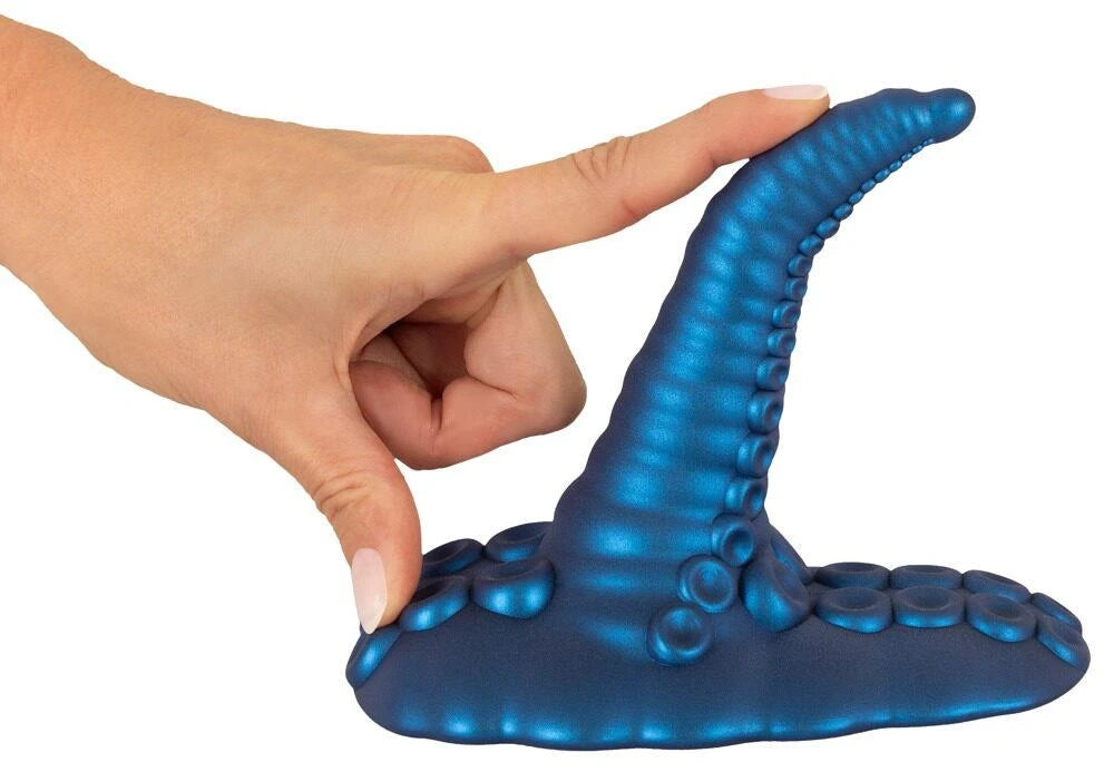Realistic vibrator Tentacle Pad 10 functions – remote control, with suction cup, blue | Beasty Cocks