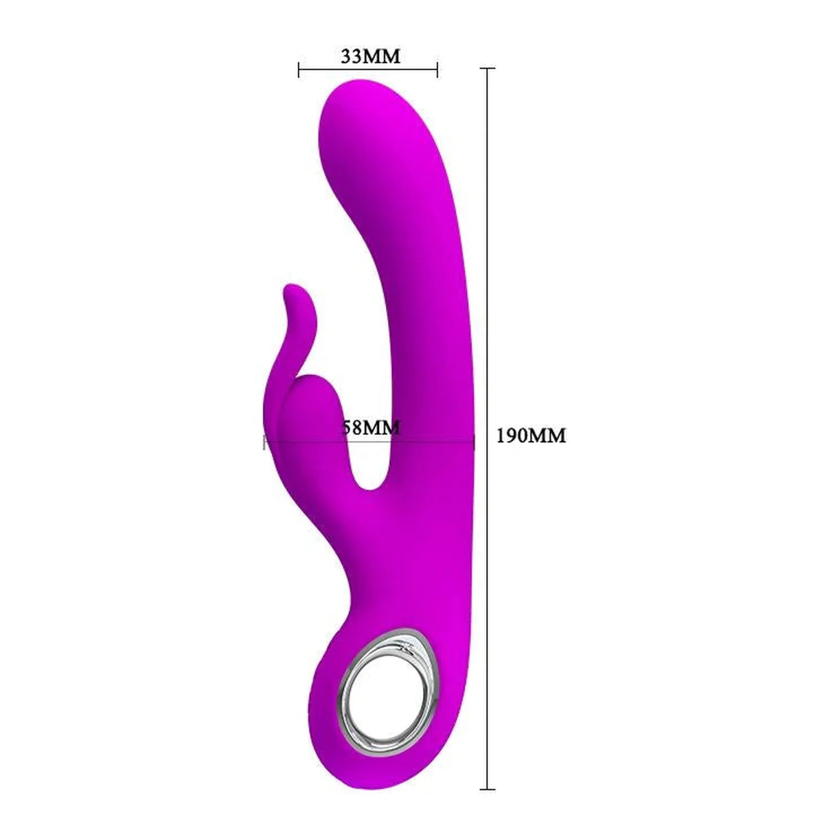 Vibrador rabbit 7 funções – recarregável, fúcsia | Pretty Love