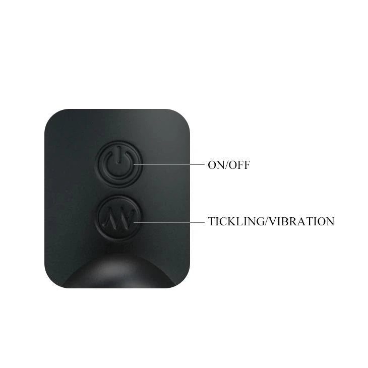 Masseur de prostate Tickling 4 – rechargeable, vibrant, noir | Pretty Love