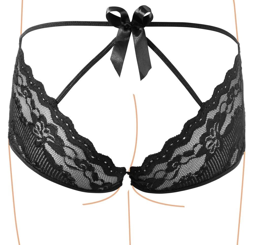 Cueca – em renda, floral, preta 23102871031 | Cottelli LINGERIE