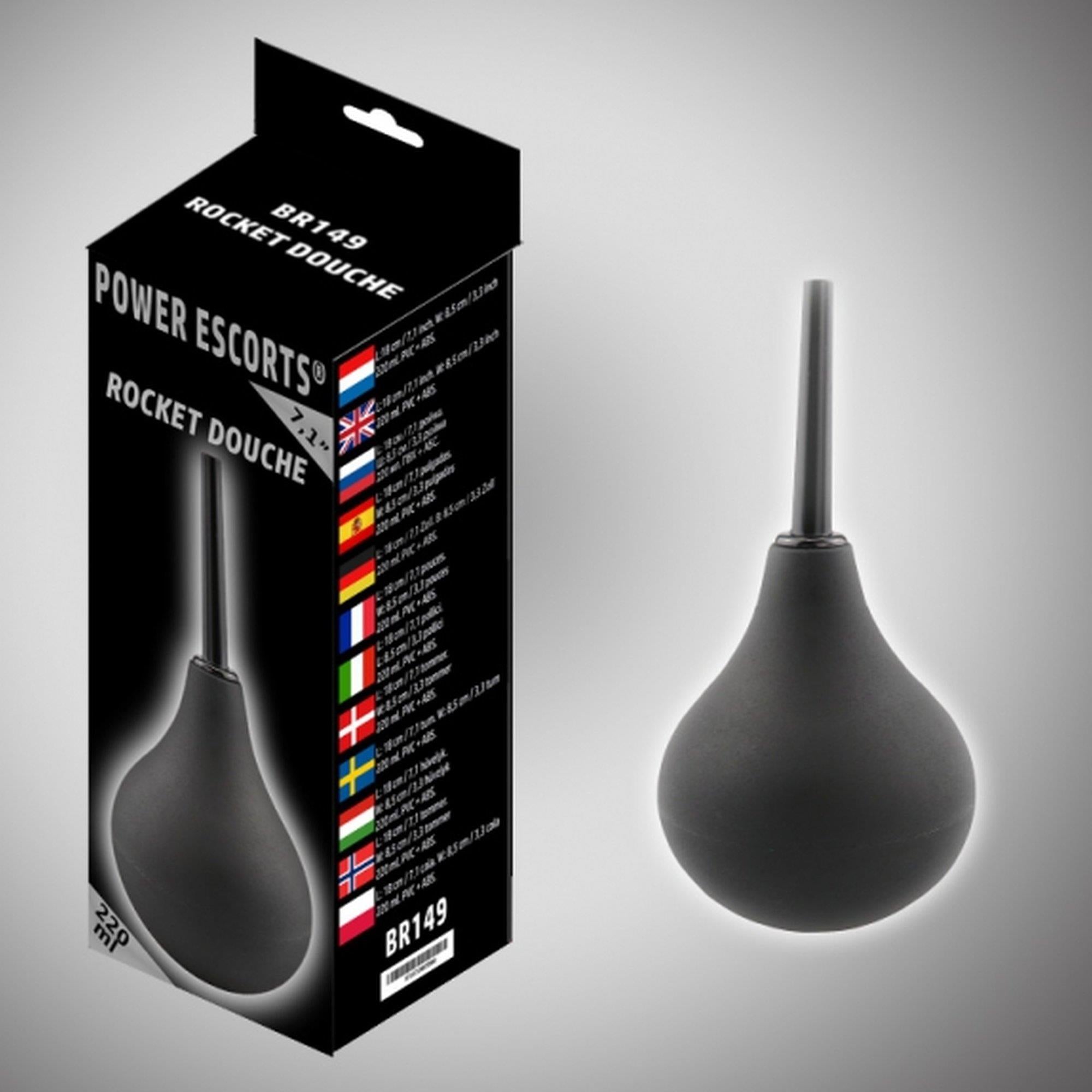 Douche fusée noire grande taille 220 ml