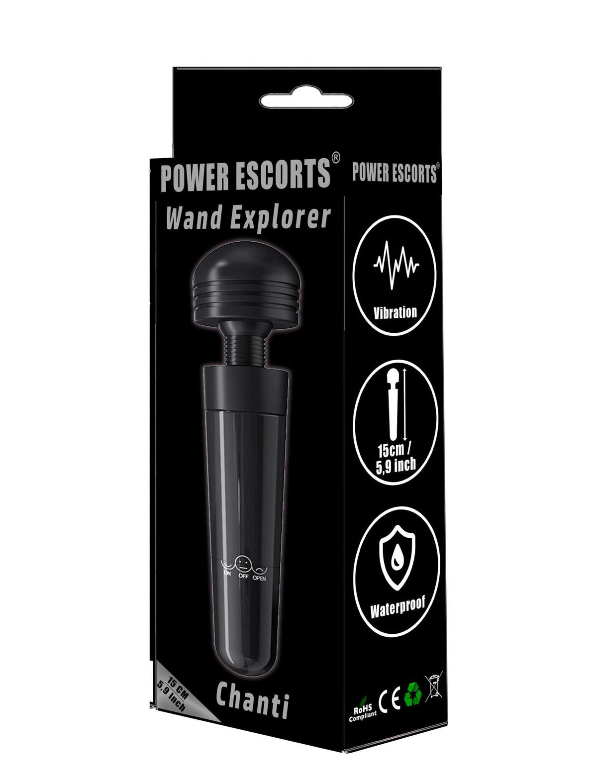 Wand masszírozó Wnd Explorer Chanti – fekete | Power Escorts