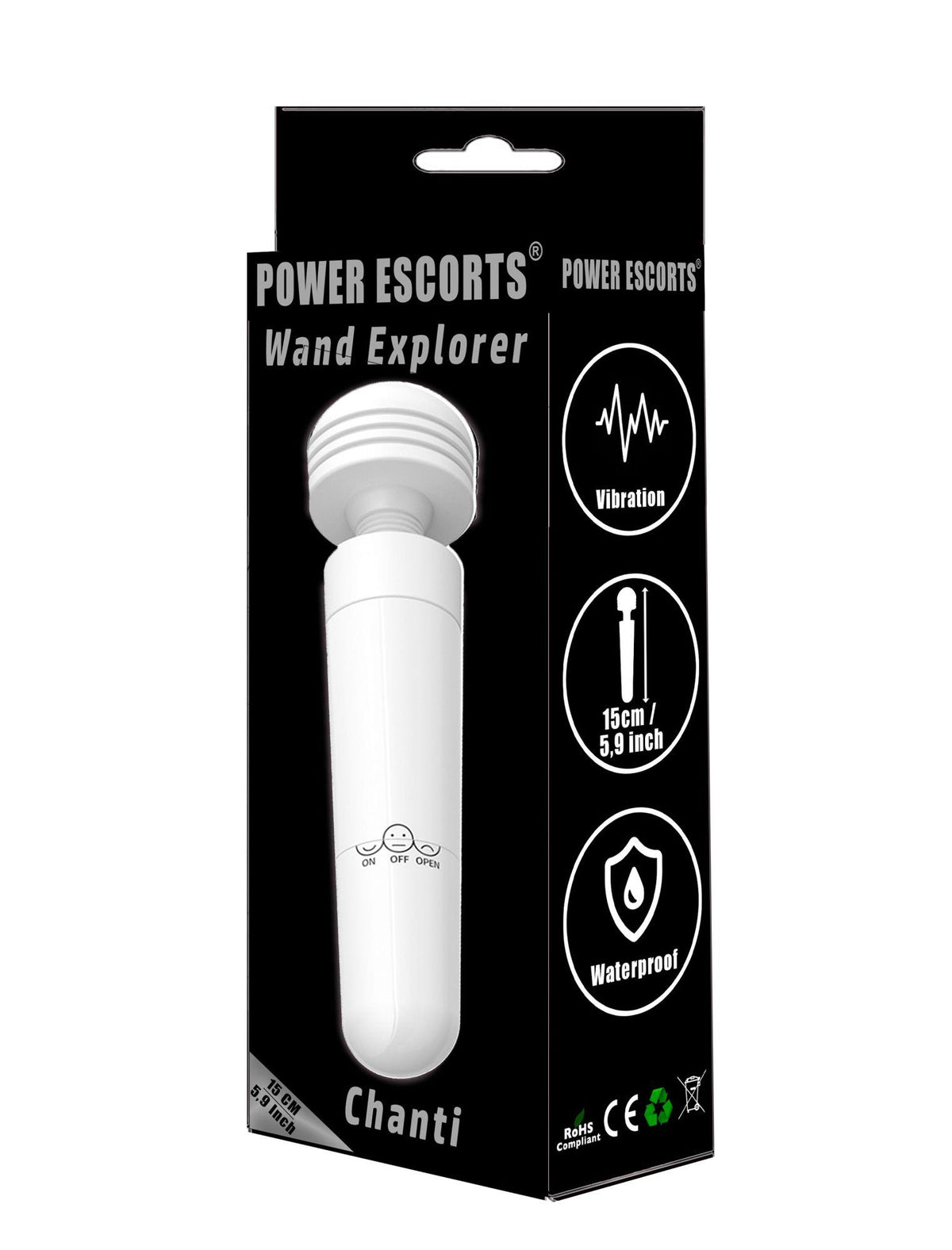 Massaggiatore wand Explorer Chanti – bianco | Power Escorts