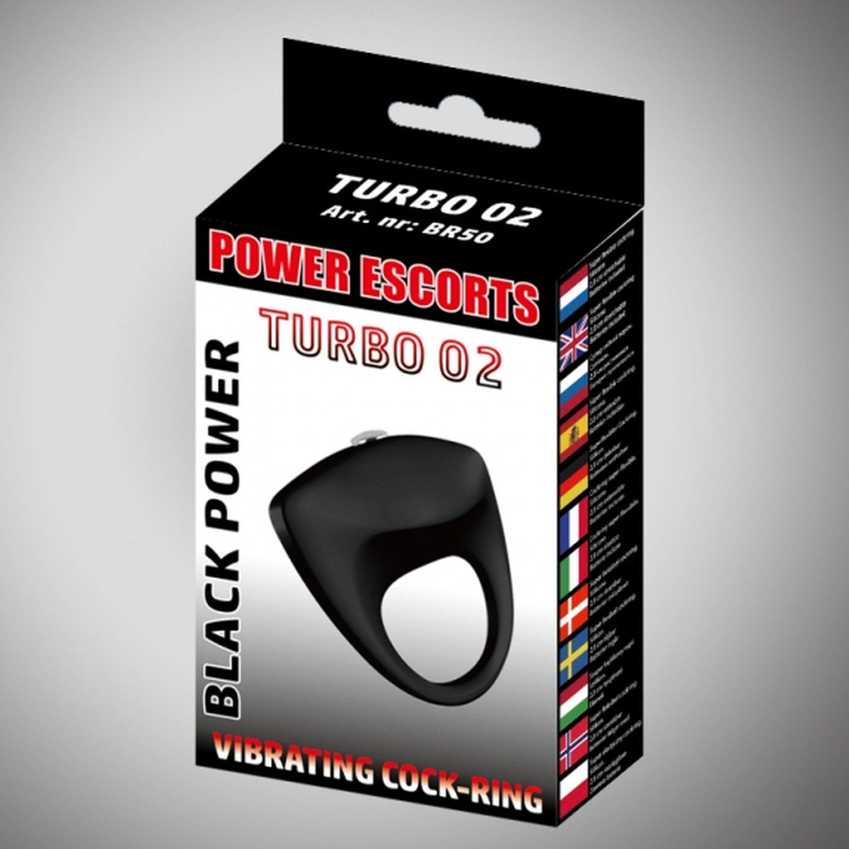 Anello fallico Turbo 02 vibratinging – vibrante, nero | Power Escorts