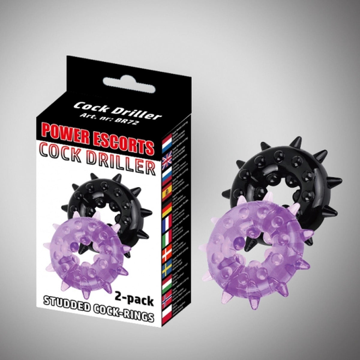 Anillo para el pene Cockdriller 2 – negro | Power Escorts