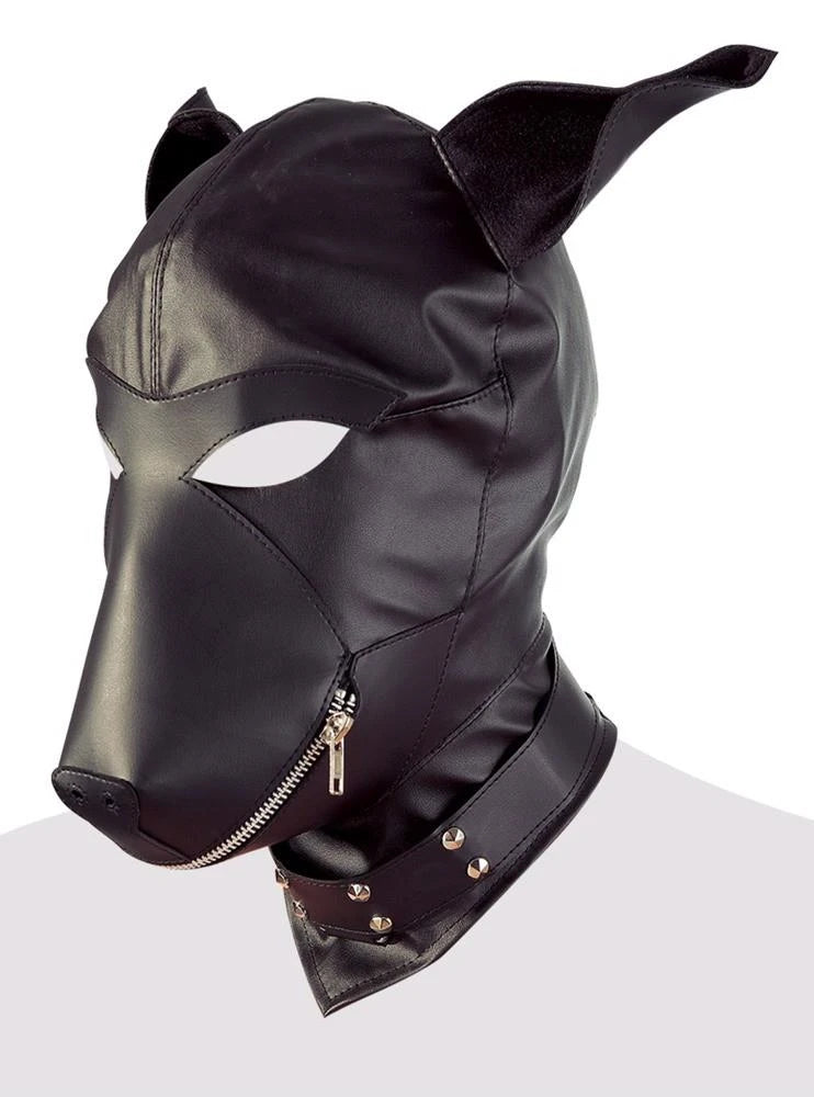 Masque de chien en similicuir