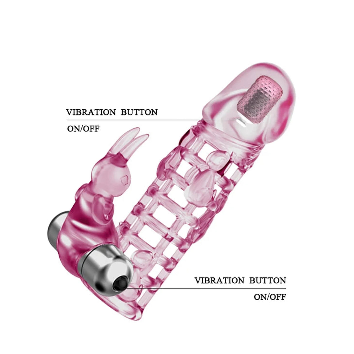Gaine de pénis Ultimate 10 fonctions – vibrante, rose | Baile