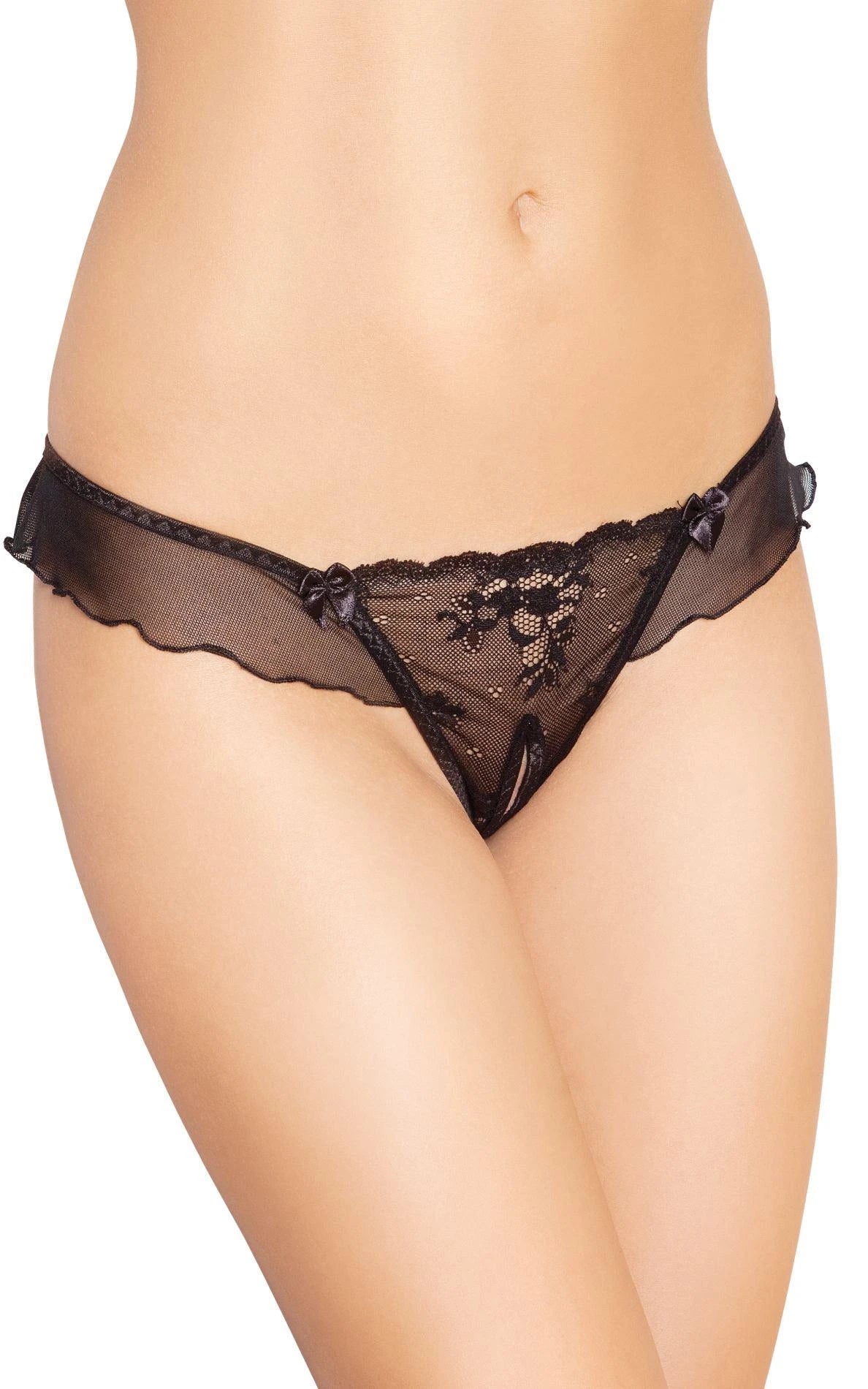 Culotte – en dentelle, avec string, noire 89-5591238416 | SoftLine Collection