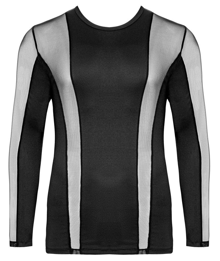 Maglietta uomo – in rete, maniche lunghe, nera | Svenjoyment