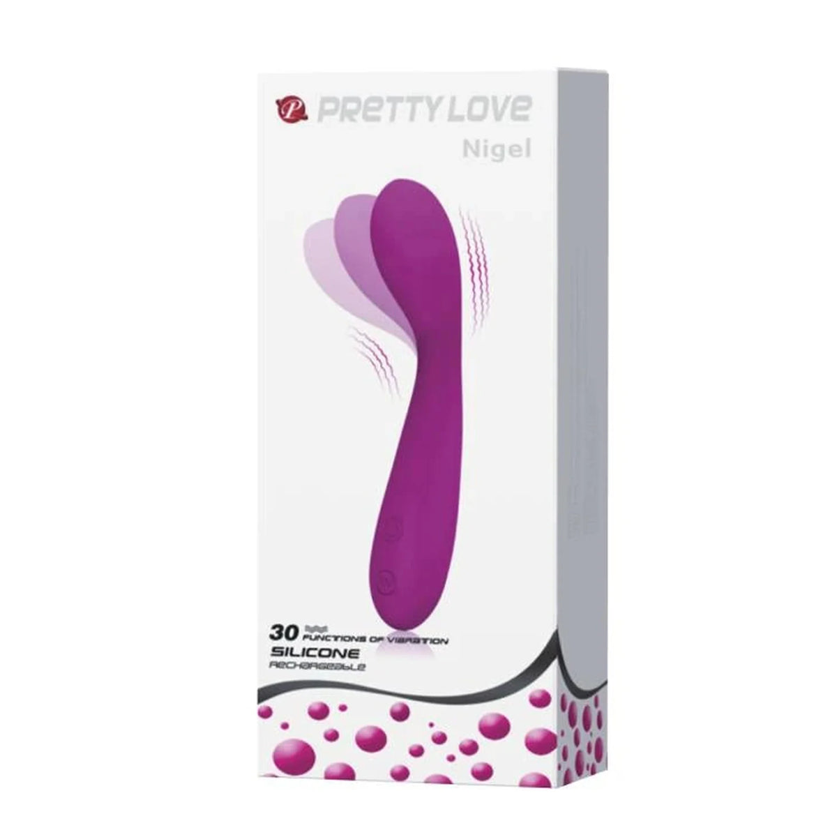 Vibrador ponto G Nigel 30 funções – recarregável, fúcsia | Pretty Love