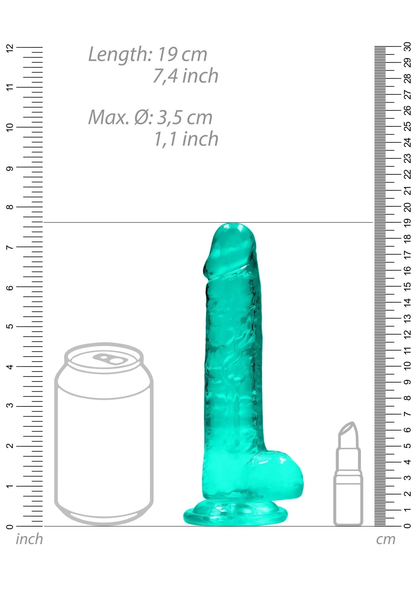 Realistic Dildo with Balls - 7 / 17 cm