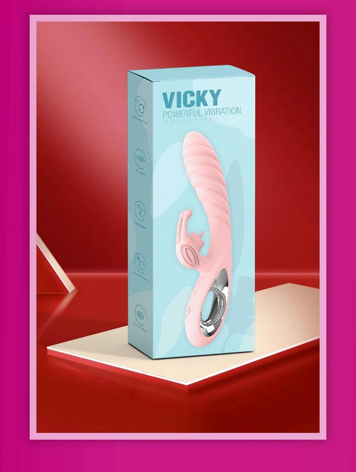 Vibratore rabbit Vicky 36 funzioni – ricaricabile, fucsia | Favorites