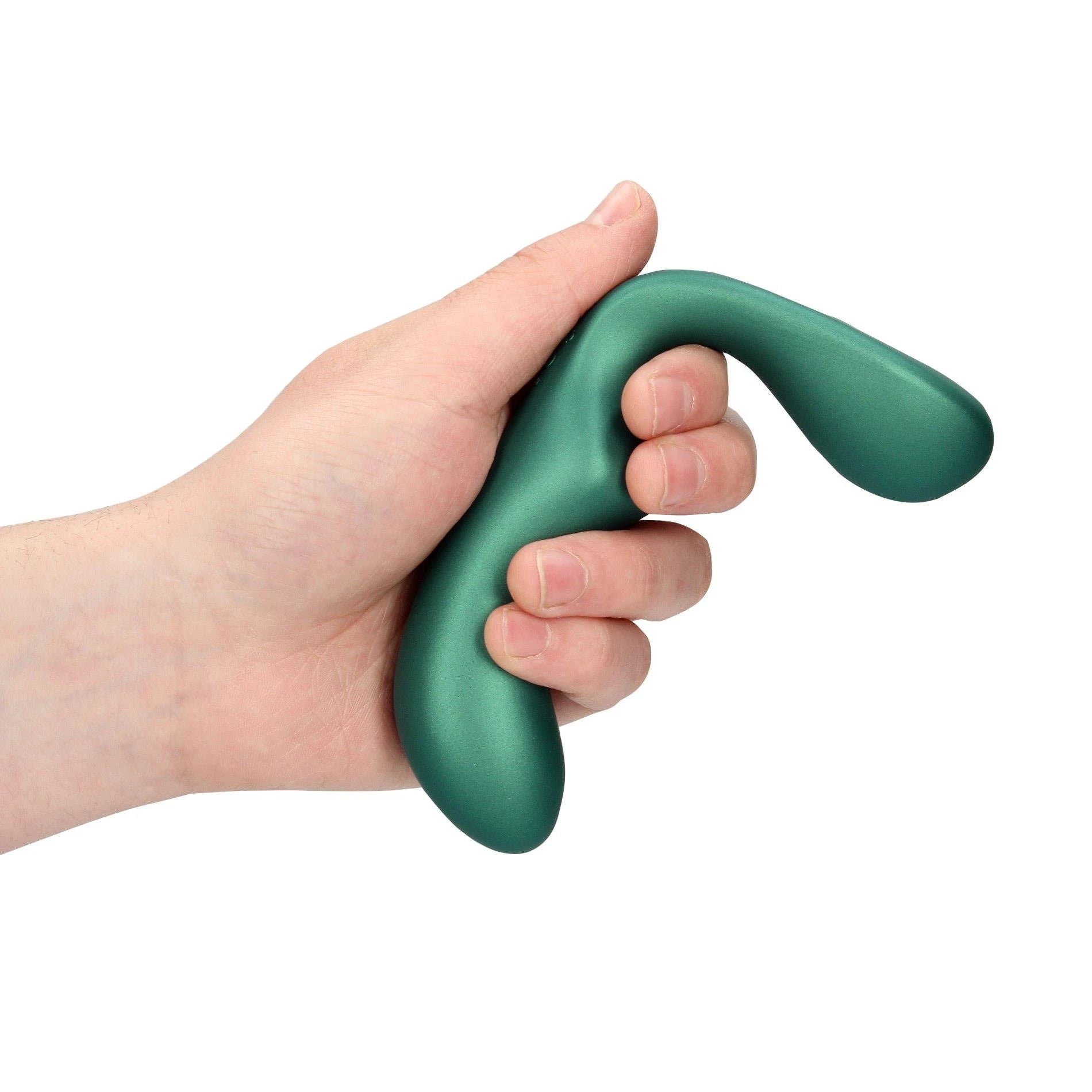 Massaggiatore prostatico vibrante appuntito con telecomando - Verde metallizzato