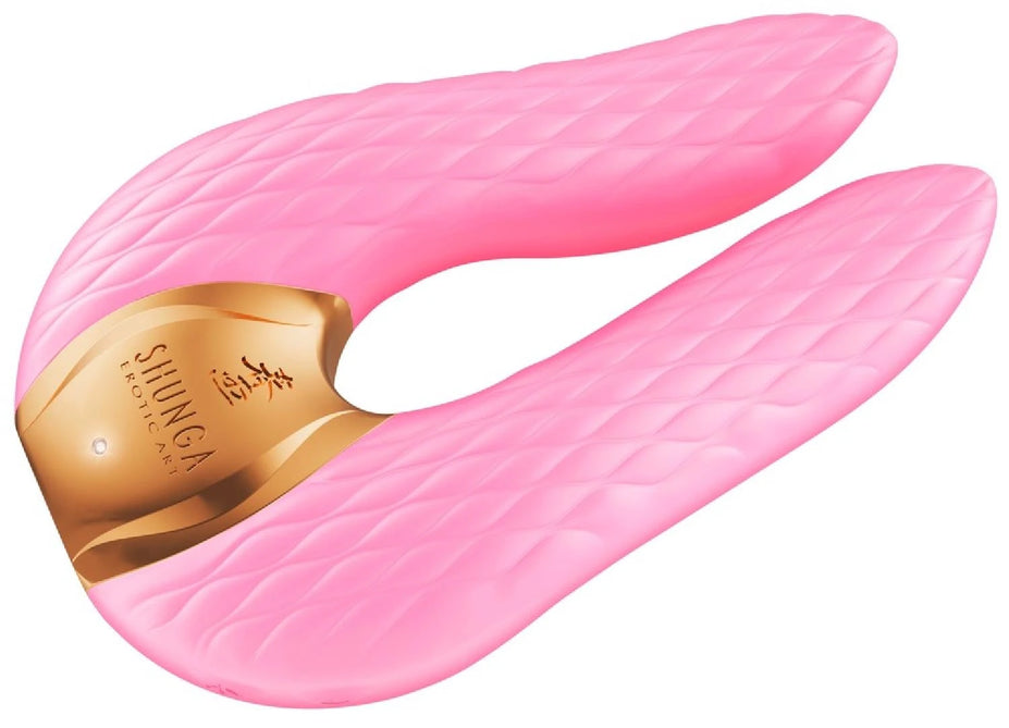Wand massager Aiko – rechargeable, double, pink | Shunga