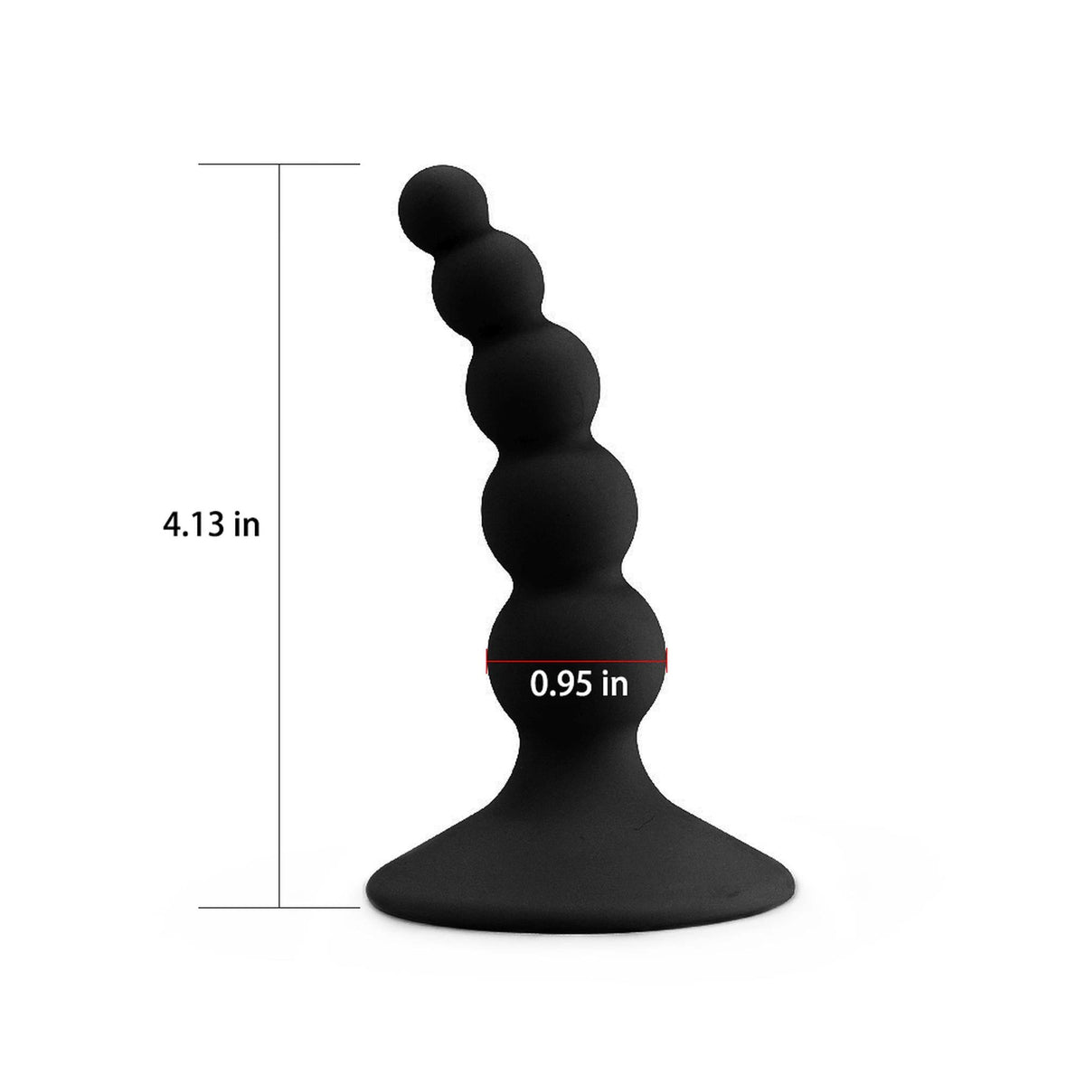 Plug anal Lure me Beaded 10 cm – vibrador, negro | Lovetoy