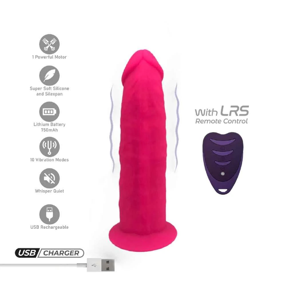 Vibratore realistico Model 2 7 Motor LRS 10 funzioni – con ventosa, rosa | Silexd