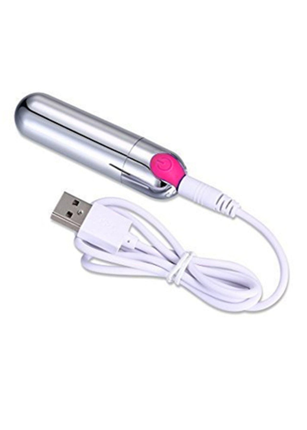 Vibrador bala 10 funciones – recargable, plateado | Favorites