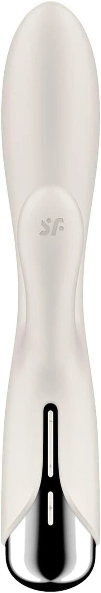 Vibrador rabbit Spinning 19.97 cm – recargable, blanco | Satisfyer