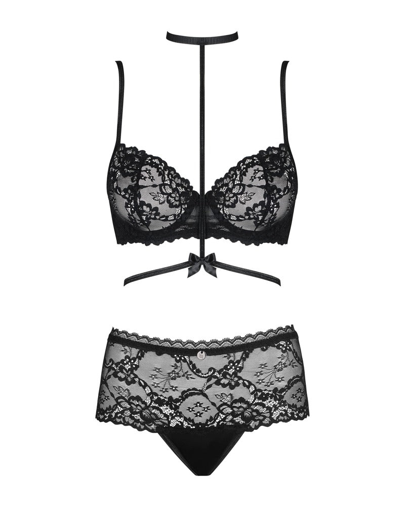 Conjunto de lencería Raquelia 2 piezas – negro | Obsessive