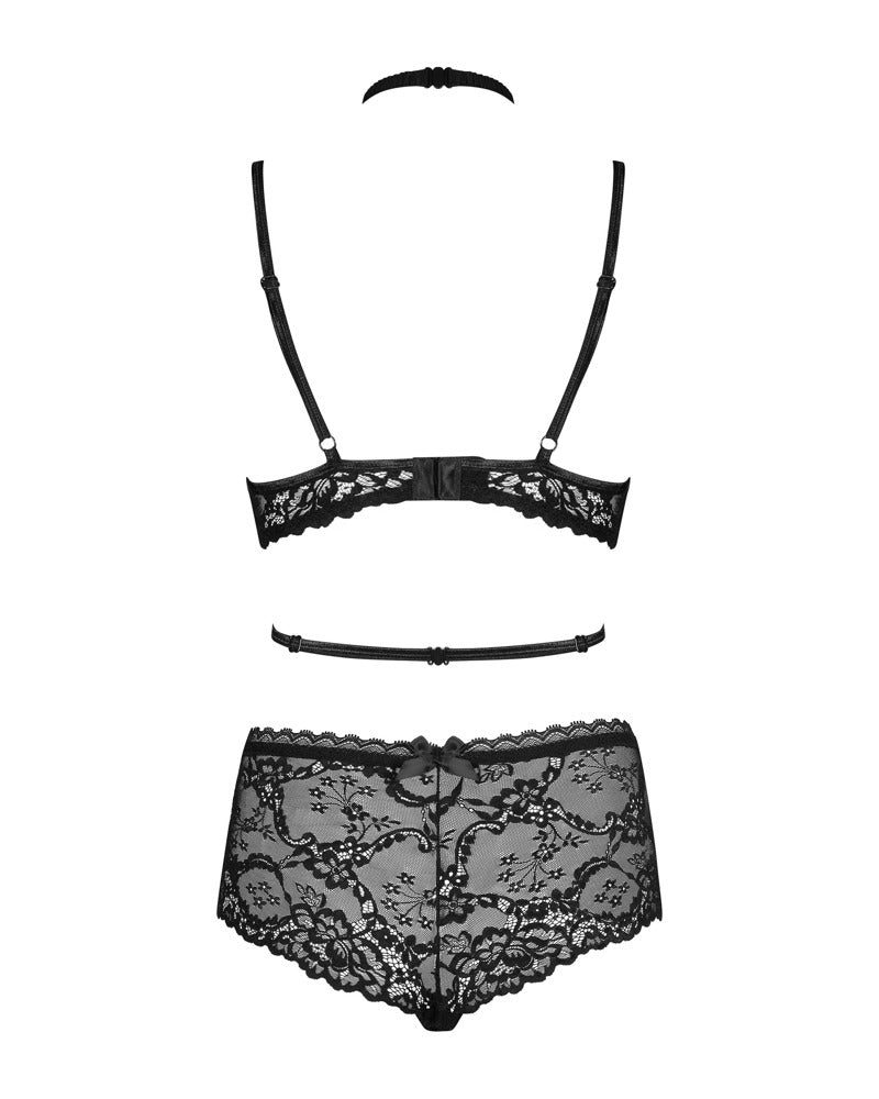 Conjunto de lencería Raquelia 2 piezas – negro | Obsessive