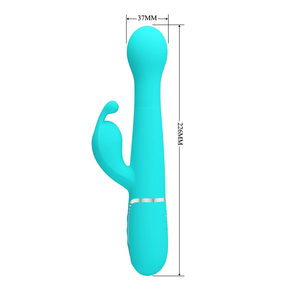 Vibrador rabbit Dejon Twinkled Tenderness 4 7 funções – com impulso, rotativo, azul claro | Pretty Love