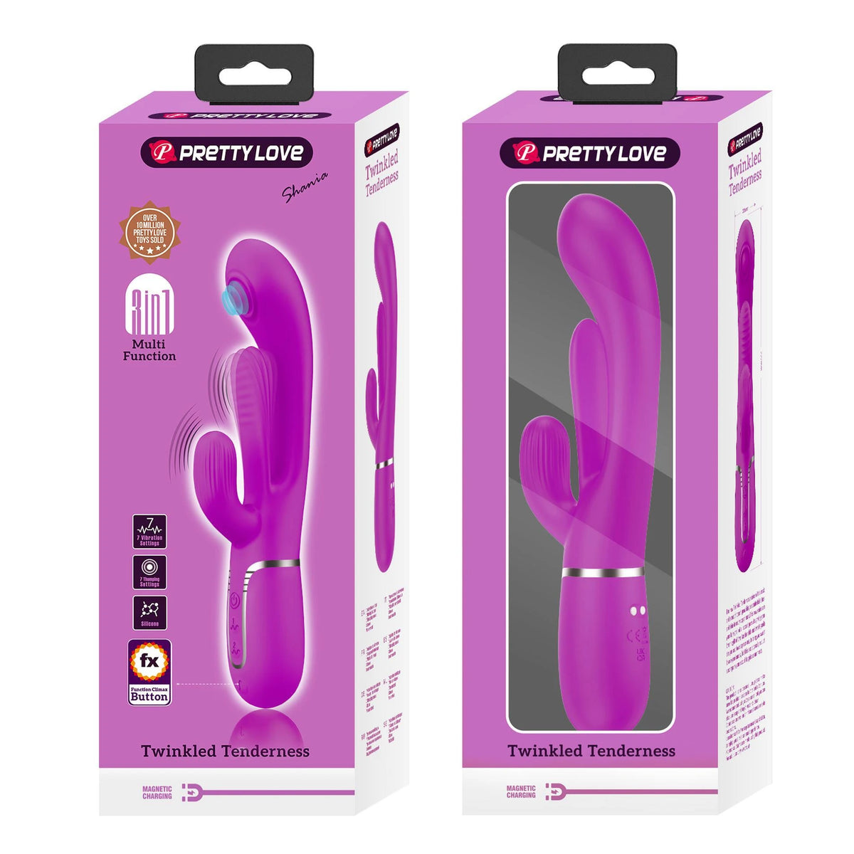 Vibromasseur rabbit Shonia Twinkled Tenderness 7 7 fonctions | Pretty Love
