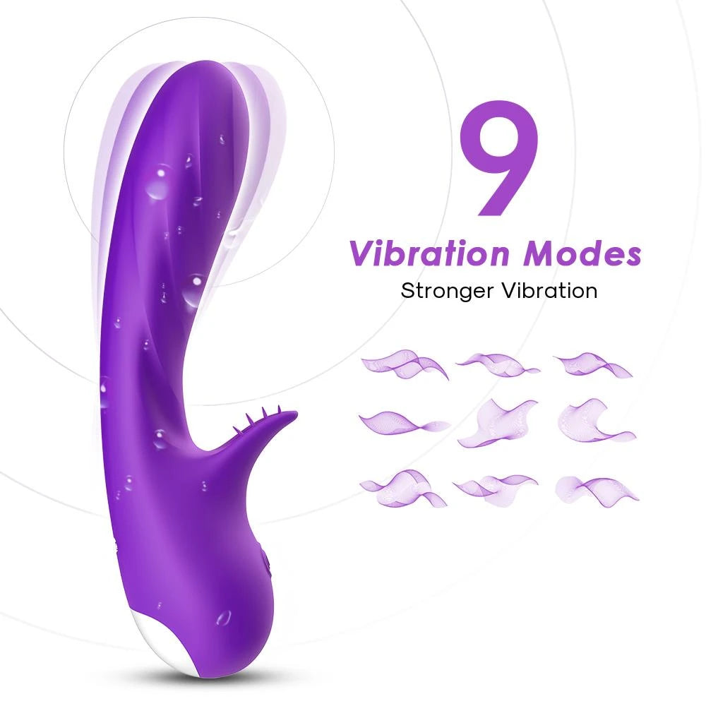 Vibromasseur rabbit Romance 9 fonctions – rechargeable, violet | Favorites