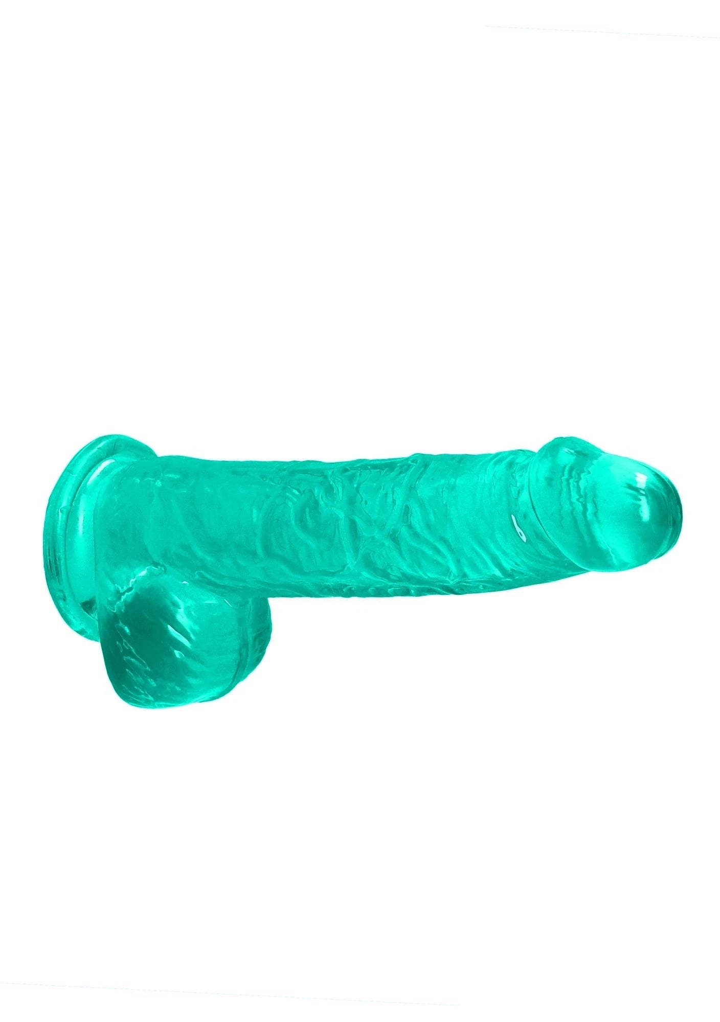 6"""" / 15 cm Godemichet réaliste avec testicules - Turquoise