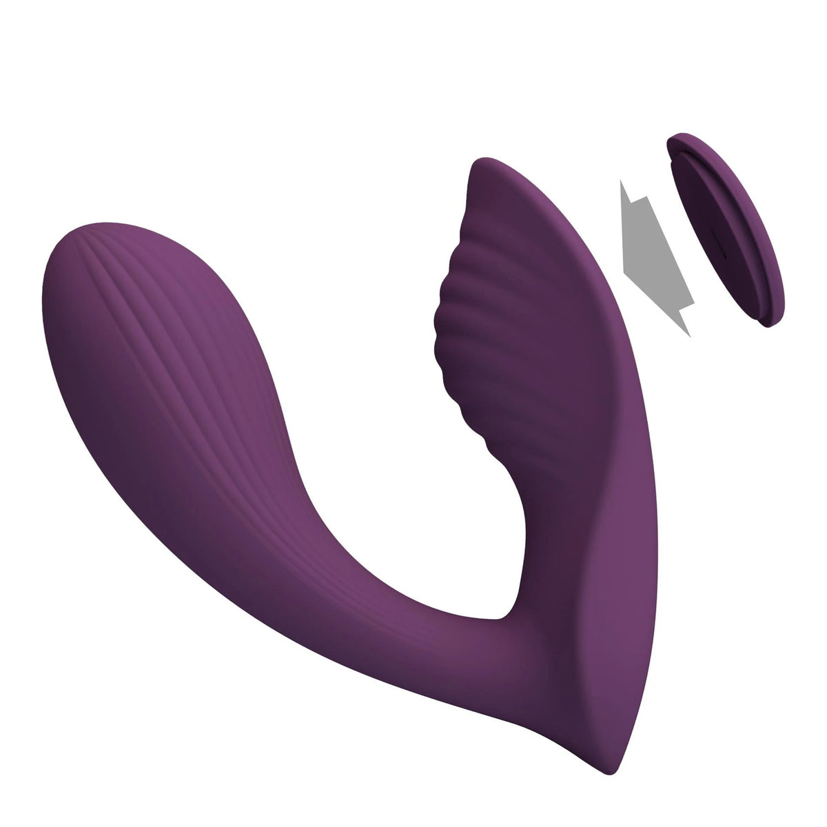 Vibrador especial Franz Mobile 10 funciones – control por app, doble, ciruela | Pretty Love