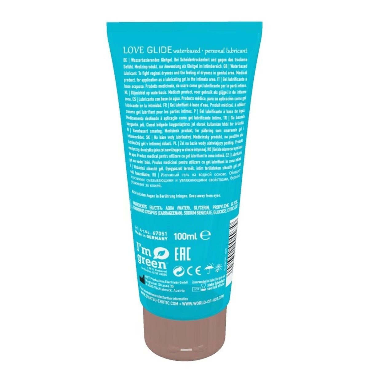 Lubrifiant Shiatsu Glide 100 ml – à base d'eau | Hot