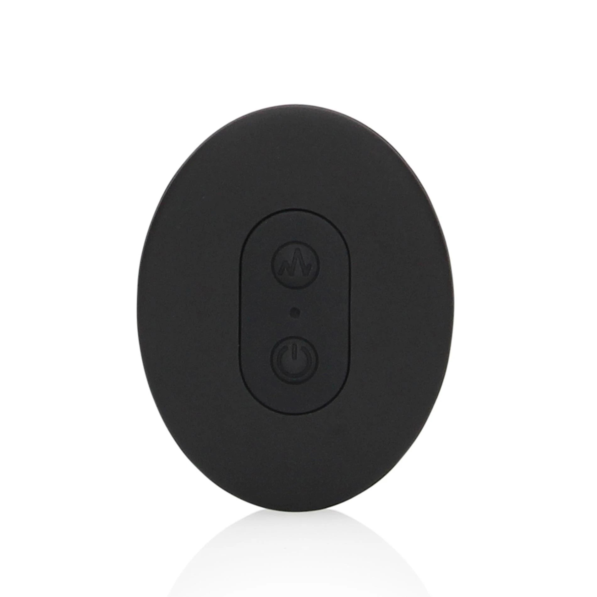 Smooth Vibrating Anal Plug with Remote Control - Licorice Black