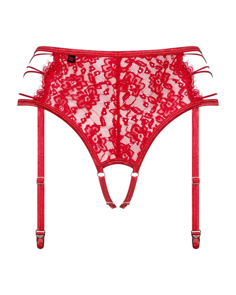 Cinta-liga Iosa belt – aberta, vermelha | Obsessive