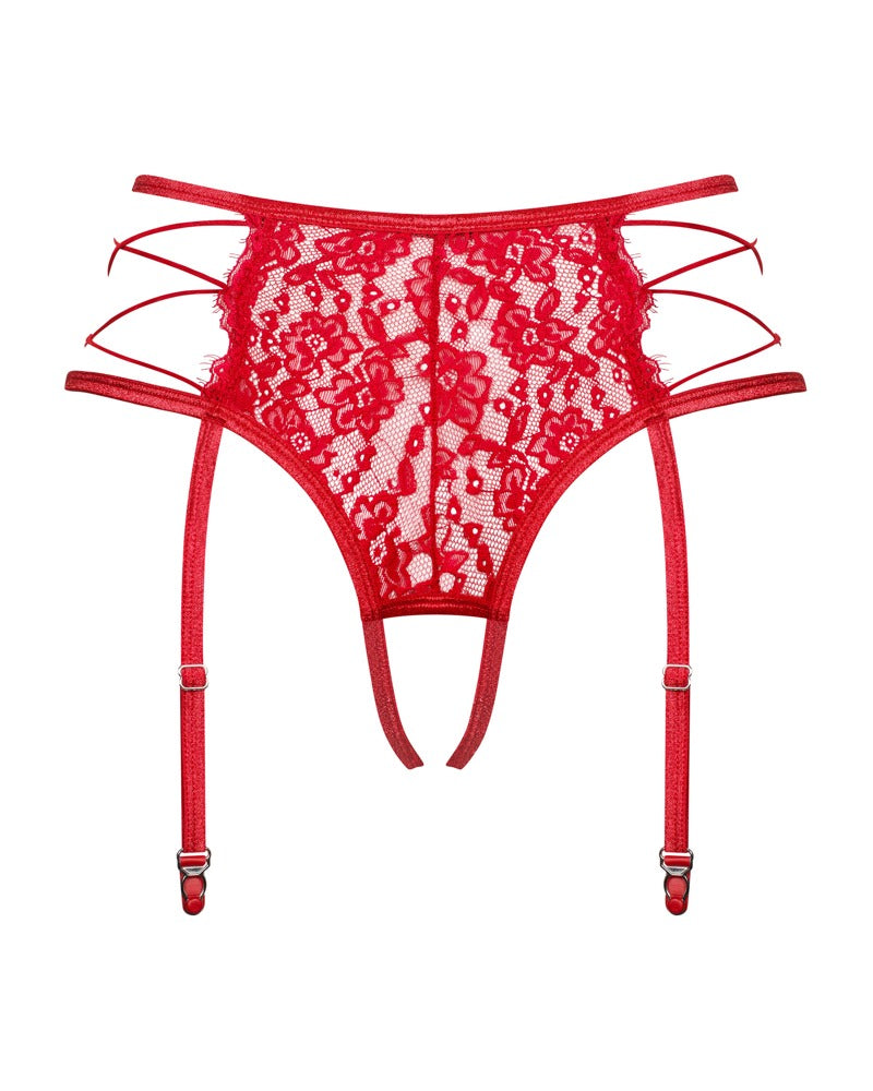 Cinta-liga Iosa belt – aberta, vermelha | Obsessive