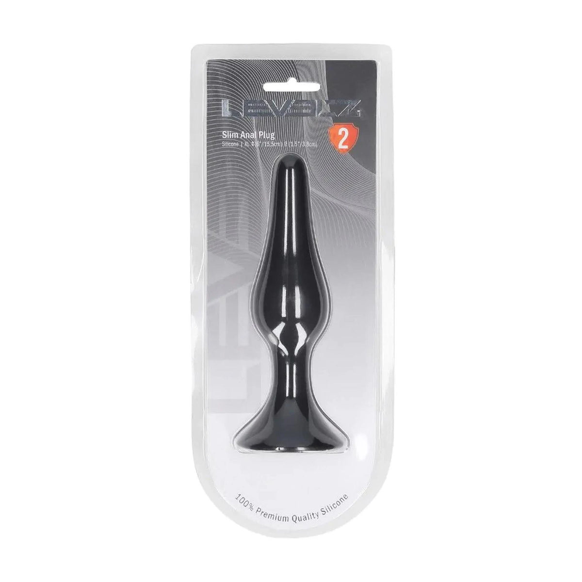 Plug anale – nero 36-LVL02-0016BLK | Levelz