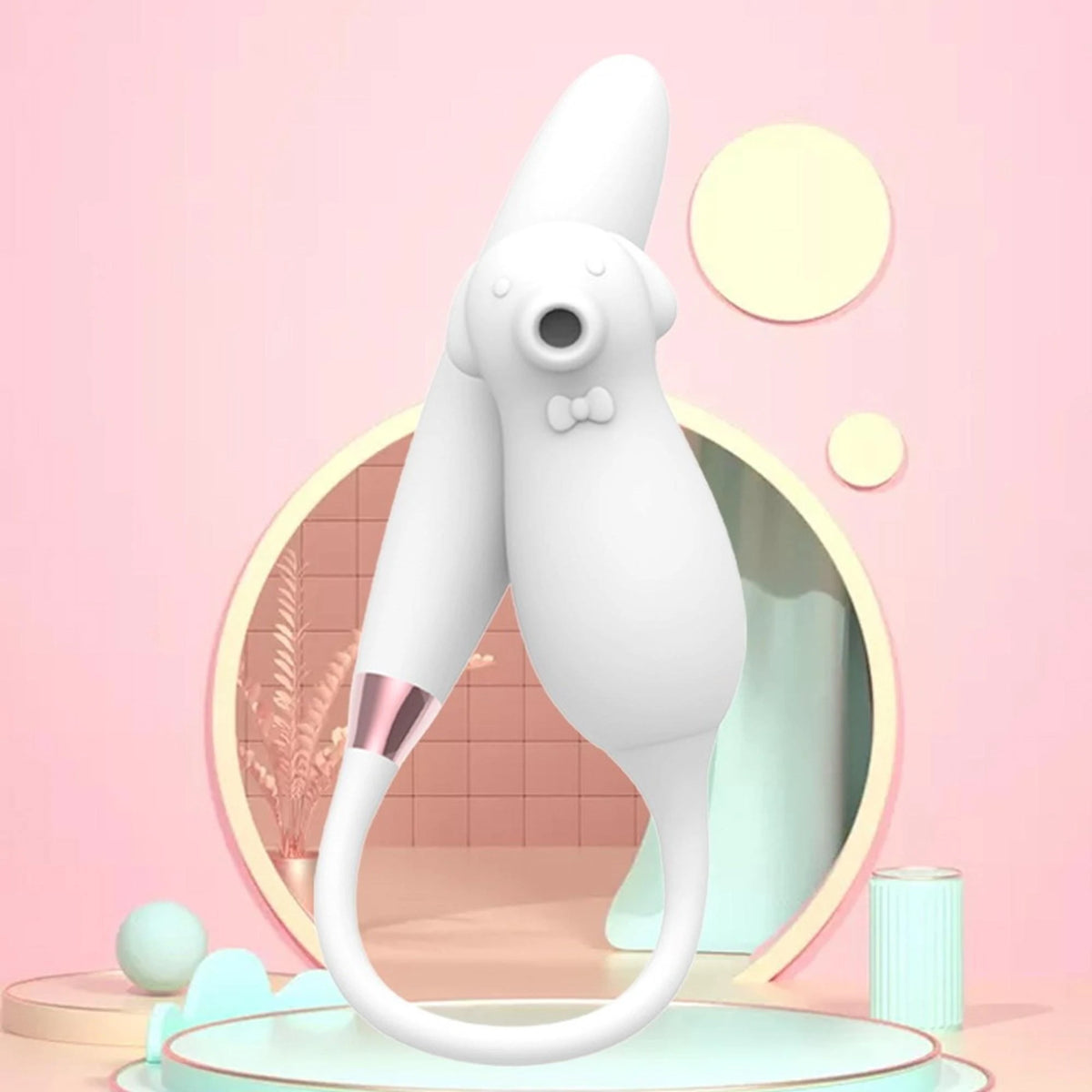 Estimulador de clitóris Elva Purpose 9 funções – recarregável, duplo, branco | Favorites