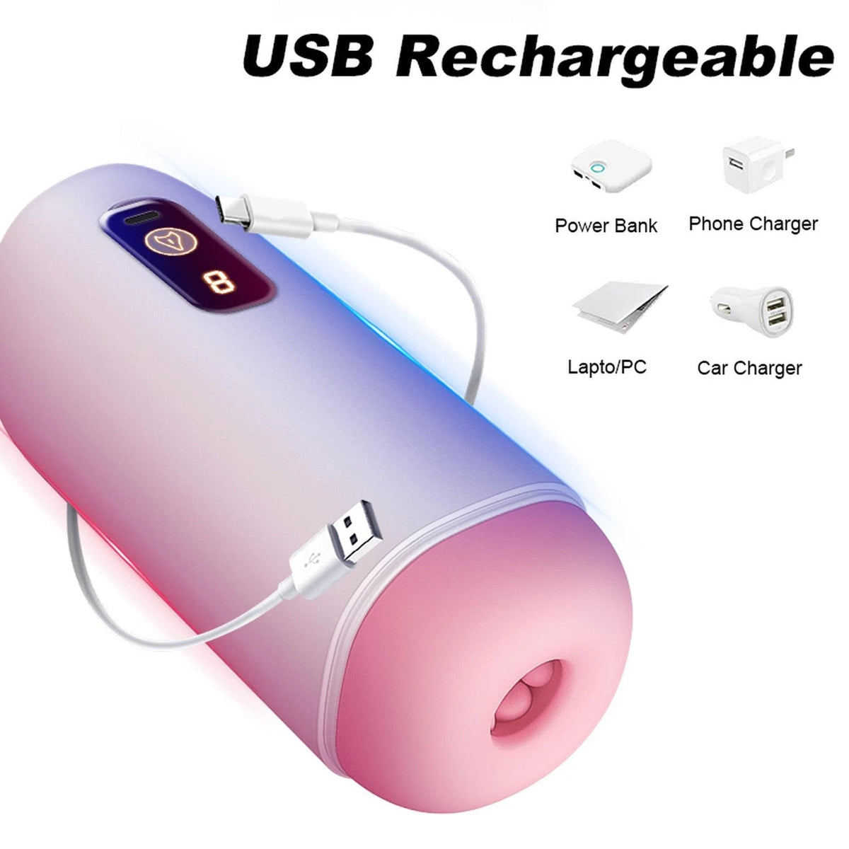 Masturbador 8 funciones – recargable, vibrador, nude | Favorites