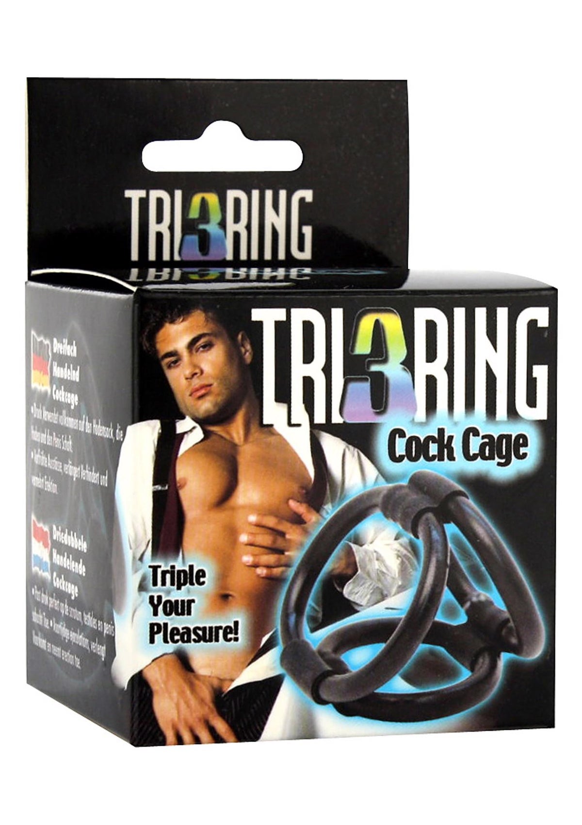 Anillo para el pene Tri Cage – negro | Seven Creations