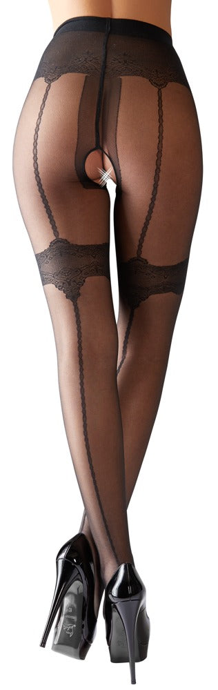 Meias Tights – aberta, preta 25103321631 | Cottelli LEGWEAR