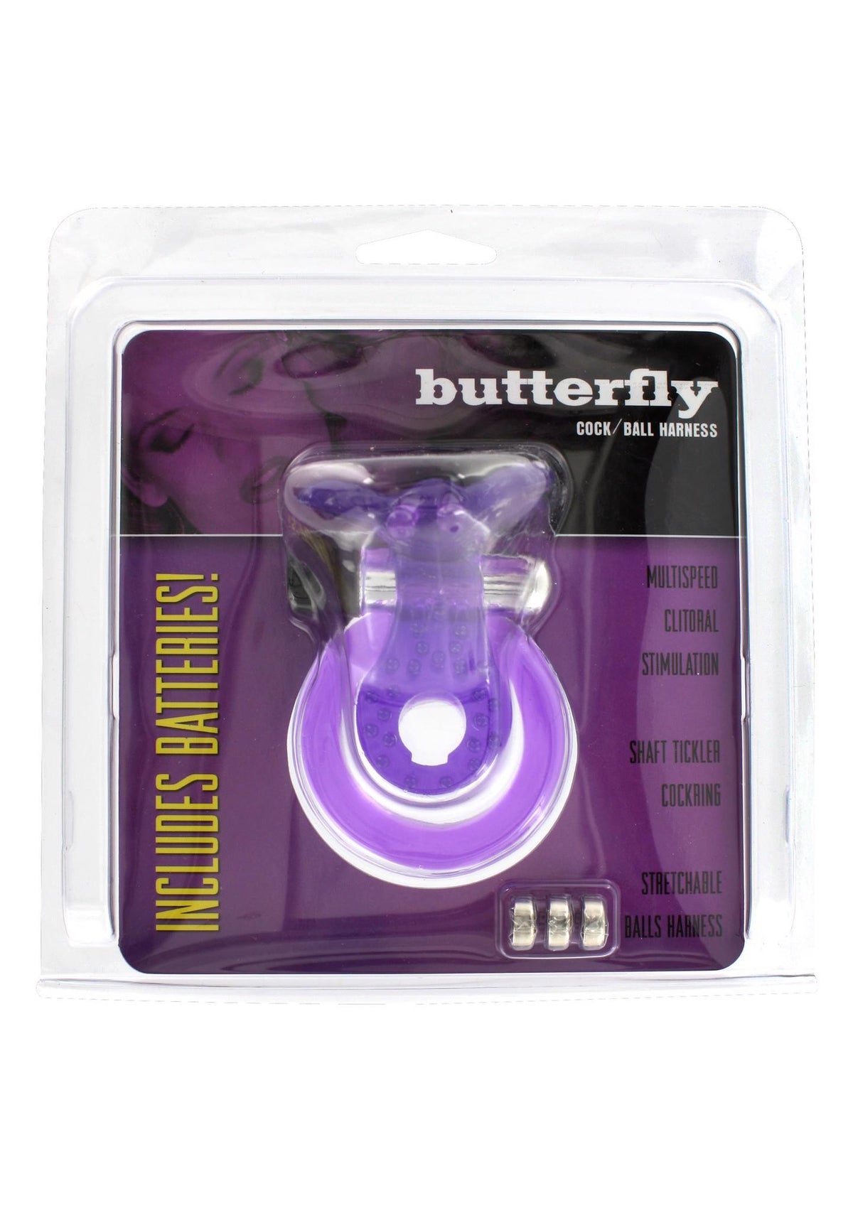 Penisring Butterfly – vibrierend, lila | Seven Creations