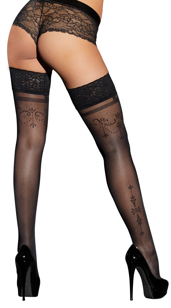 Meias Hold – preta 25206211611 | Cottelli LEGWEAR