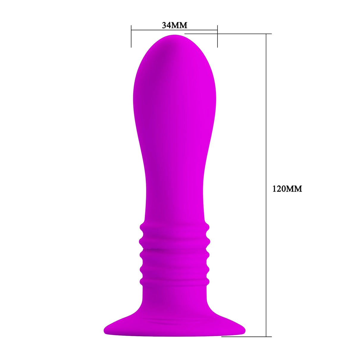 Plug anale 10 funzioni – vibrante, fucsia | Pretty Love
