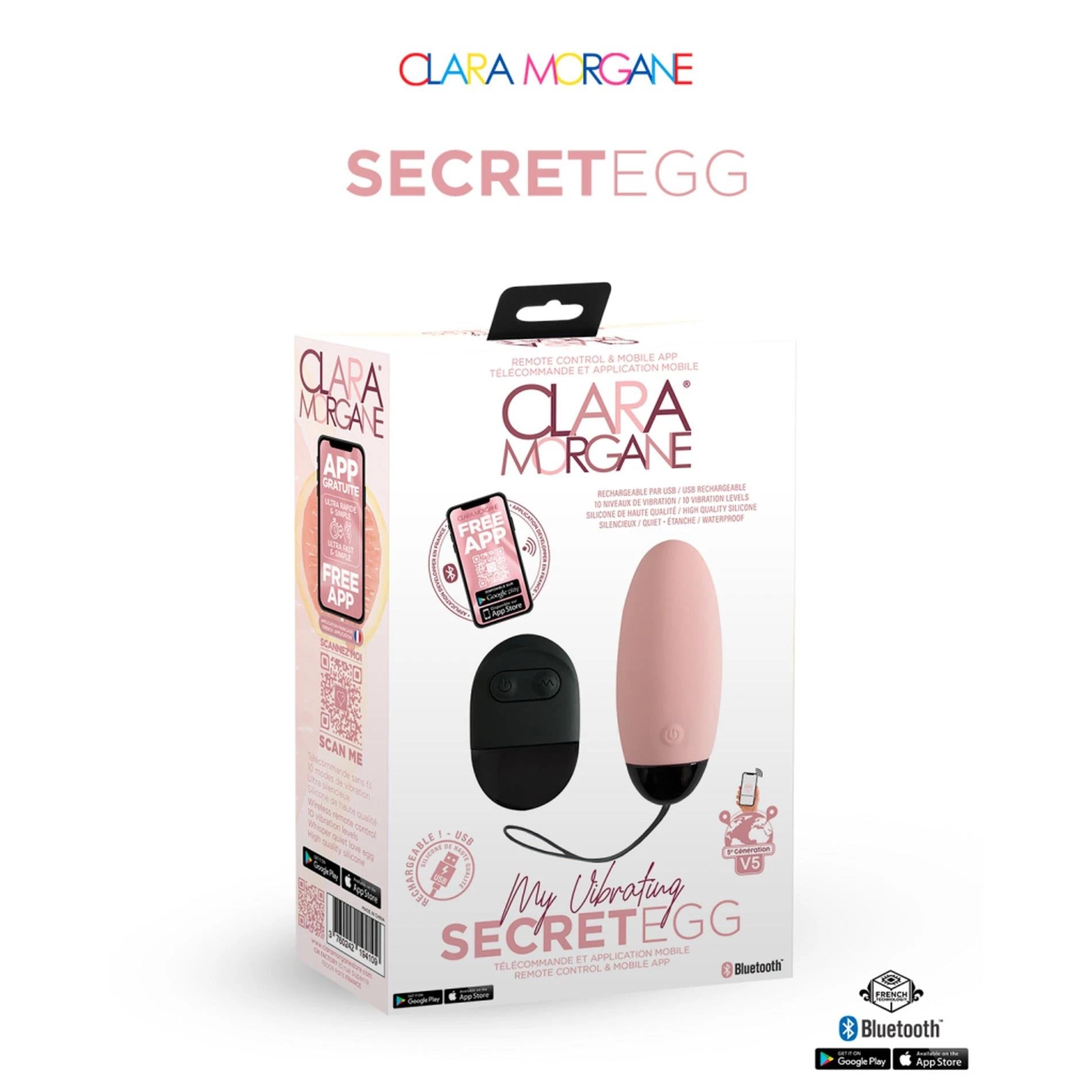My Vibrating Secret EGG Rose - Contrôlé par application
